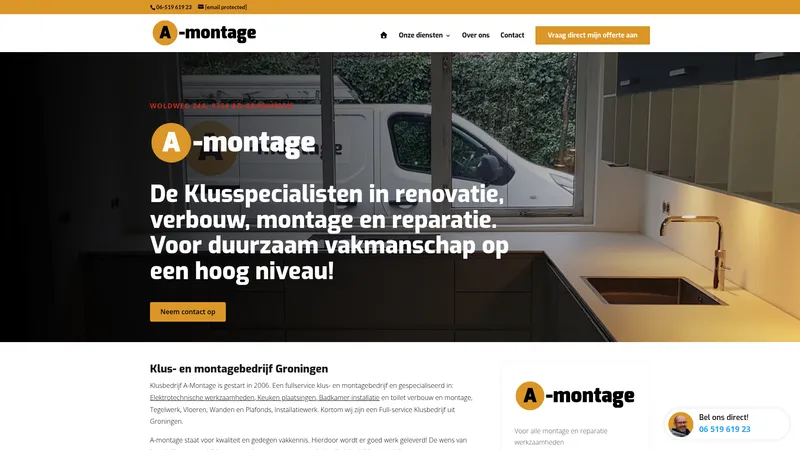 Website van A-montage