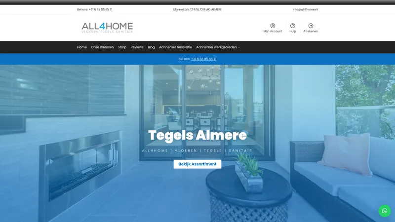 Website van Badkamer Renovatie Almere All4home