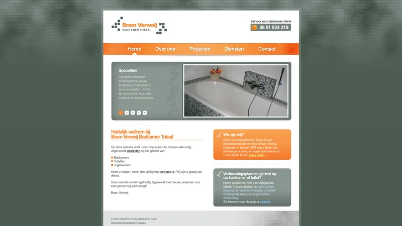 Website van Badkamer Totaal