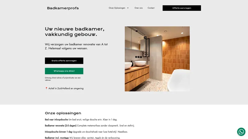 Website van Badkamerprofs