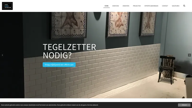 Website van Badkamers / Verbouwingen | Van Herp Afbouw
