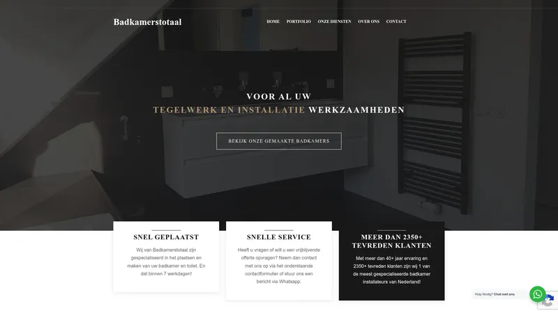 Website van Badkamerstotaal