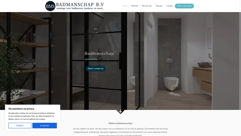 Website van Badmanschap B.V.