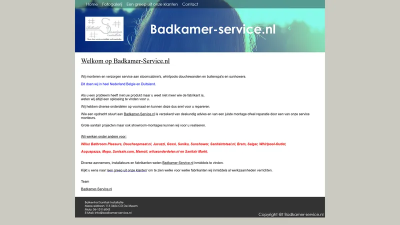Website van Balkenhol Sanitair installatie