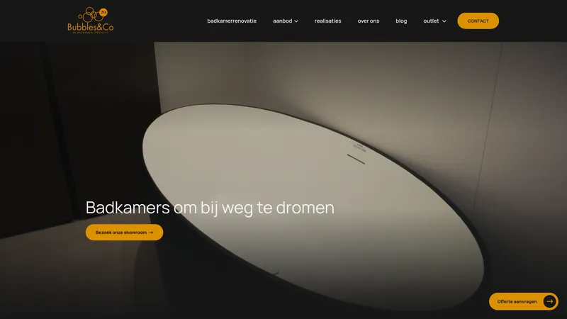 Website van Bubbles & Co