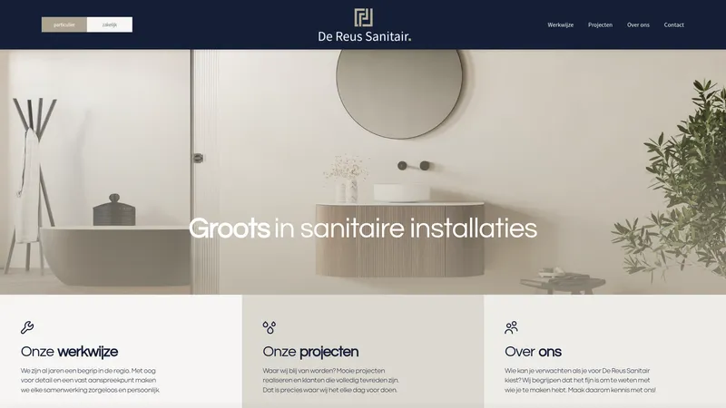 Website van de Reus Sanitair