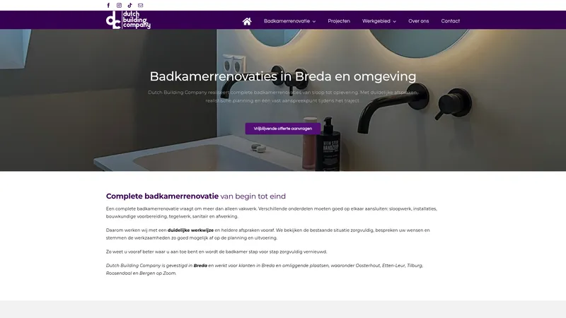 Website van Dutch Building Company B.V.