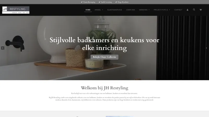 Website van JH Restyling Keuken En Badkamer
