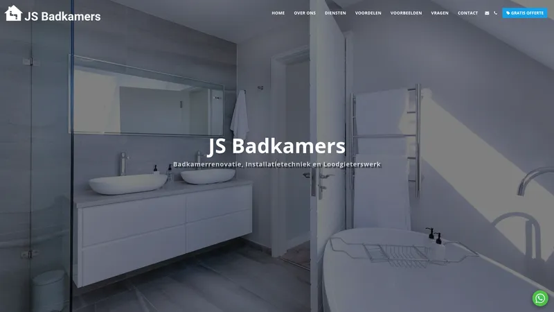 Website van JS Badkamers (Badkamerrenovatie)