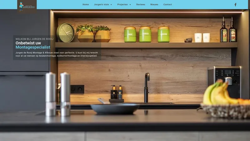 Website van Jurgen de Rooij Keukenmontage Badkamermontage Interieur en Renovatie