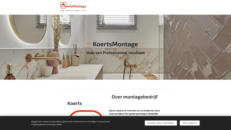 Website van Koertsmontage Badkamer renovatie's