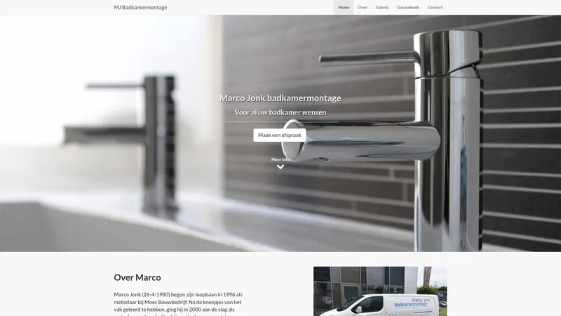 Website van Marco Jonk Badkamermontage