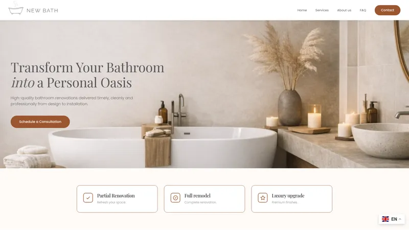 Website van NewBath