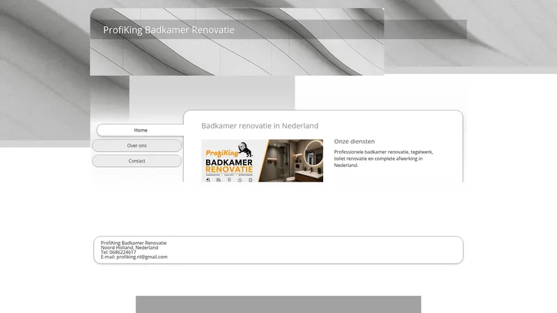 Website van ProfiKing Badkamer Renovatie