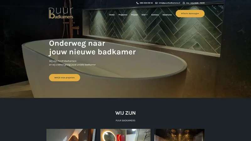 Website van Puur Badkamers