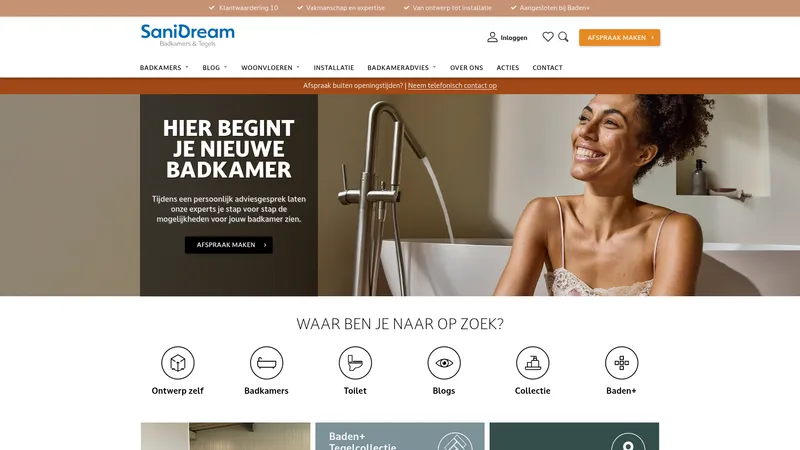 Website van Sani Dream