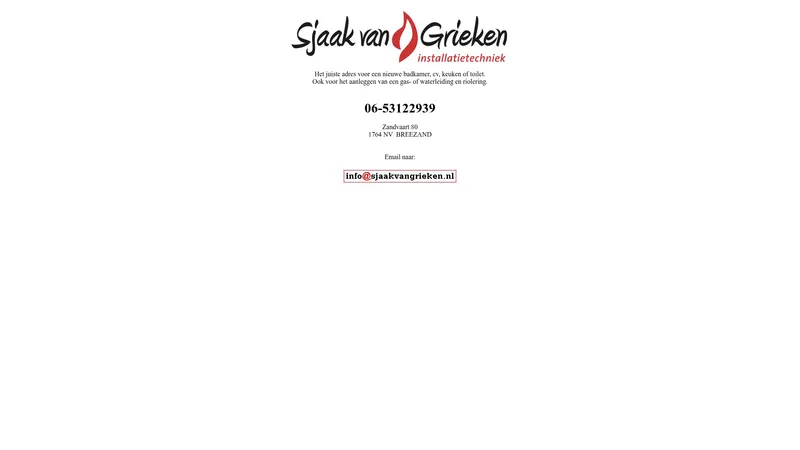 Website van Sjaak van Grieken