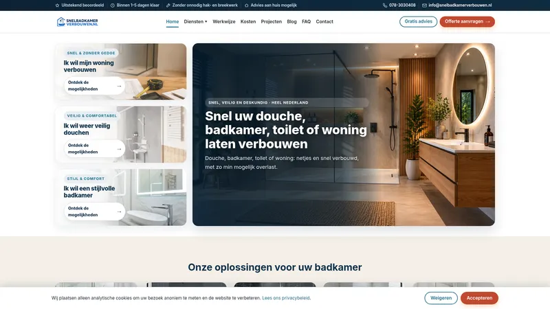 Website van SnelBadkamerVerbouwen