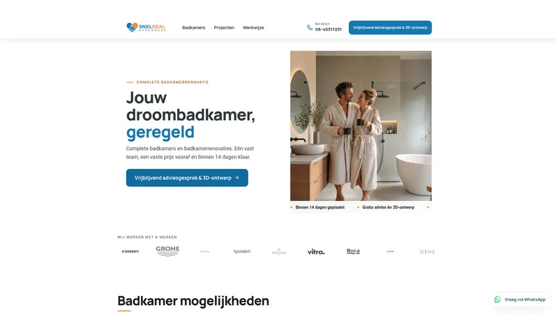 Website van Sneldeal Renovaties
