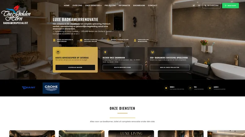 Website van The Golden Horn