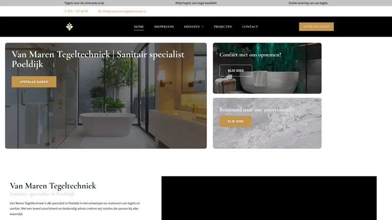 Website van van Maren Tegeltechniek