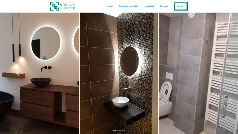Website van Vrolijk klusbedrijf, Badkamer renovaties, Loodgieter , Stukadoor